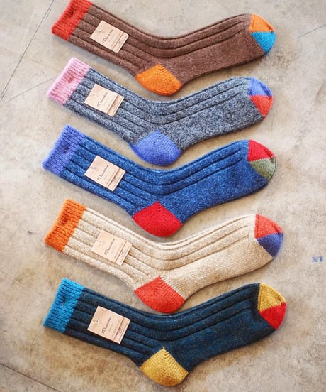 "Mauna Kea"Socks Wool 3-Sided Switching Socks