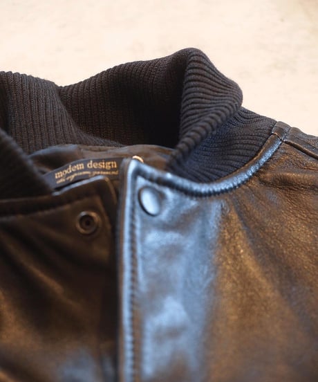 "MODEM DESIGN" Lamb Leather Award Jacket