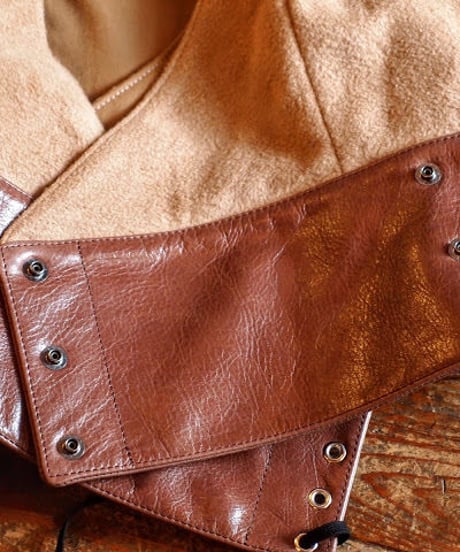"RUMBLE RED" Leather Belt Vest