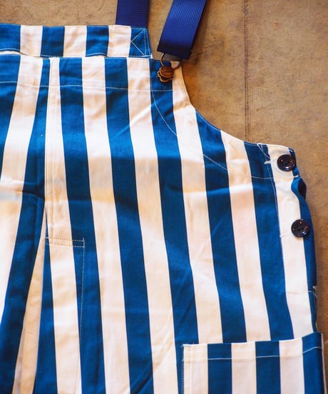 "COOKMAN" Fisherman's Bib Overall[Stripe/NAVY]