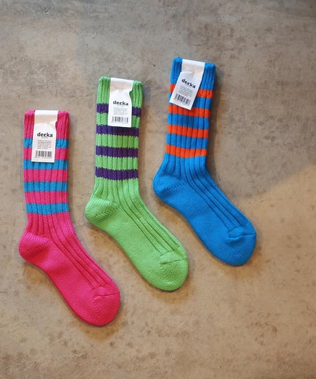 decka Quality socks Heavyweight Socks / Stripes / Crazy Color