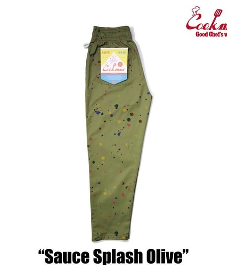 "COOKMAN" Chef Pants[Sauce Splash Olive]