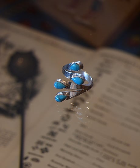 "NAVAJO JEWELRY" Silver Wrap Ring