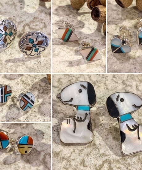 "ZUNI" Inlay Earring