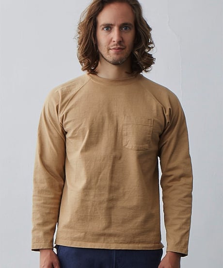 "GOOD ON" Heavy Jersey L/S Raglan Pocket TEE