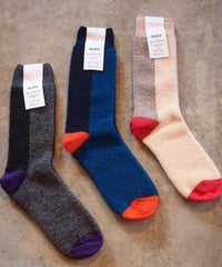 "decka ×BRU NA BOINNE" Alpaca Boucle Socks/Multi Color