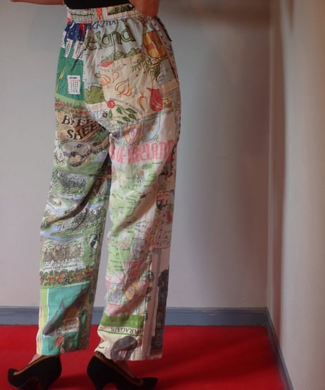 "Mr.RemakeMan."Vintage Tapestry Remake Easy Pants.②[Size:3(L)]