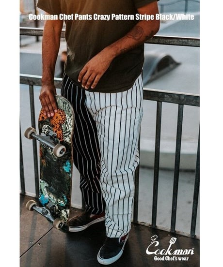 "COOKMAN" Chef Pants[Crazy Pattern Stripe]