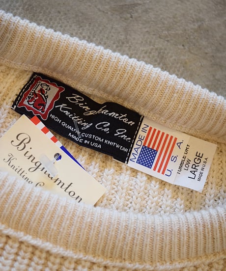 "BINGHAMTON Knitting Company" Shaker Pullover