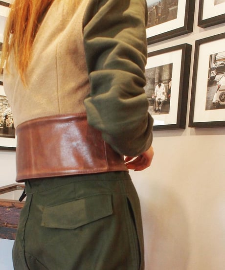 "RUMBLE RED" Leather Belt Vest