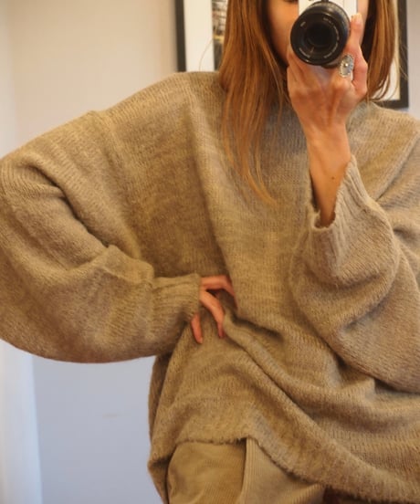 "MODEM DESIGN" Mohair Mix Crew Knit