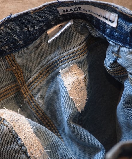 "SUNNY SIDE UP" Re Denim Painter Pants