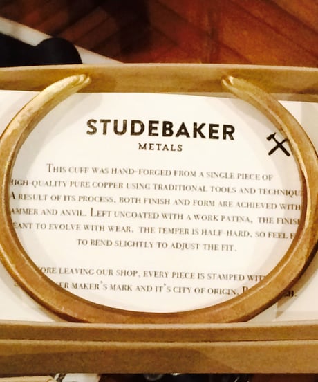 "STUDEBAKER metals"  Straight cuff(Brass)