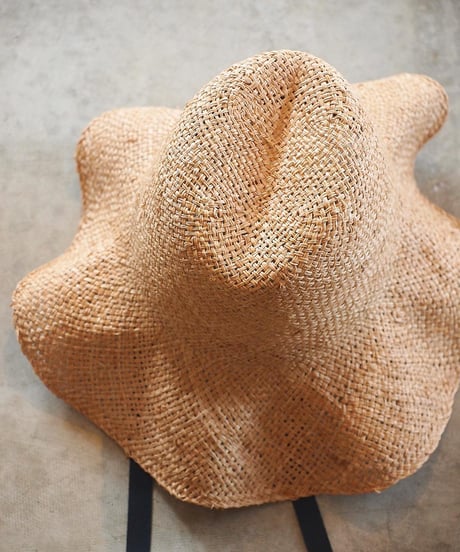 "RUMBLE RED"Waving Rafia Hat