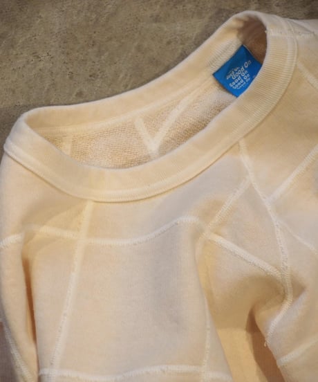 "GOOD ON"Patchwork Raglan Crew Sweat