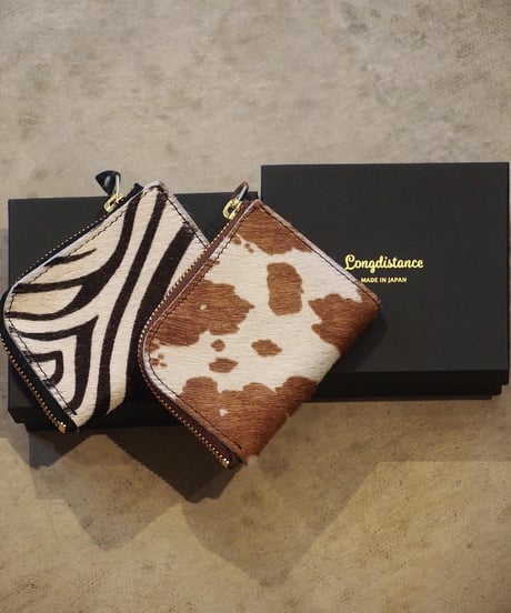 "LONGDISTANCE"Animal Pattern L-Type Coin Case