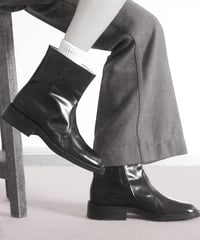 "ITALY CARABINIERI" Side Zipper Leather Boots