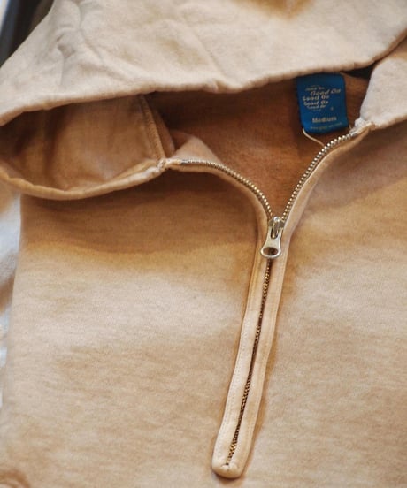 "GOOD ON"ROUGH 1/2 ZIP PULLOVER HOOD SWEAT
