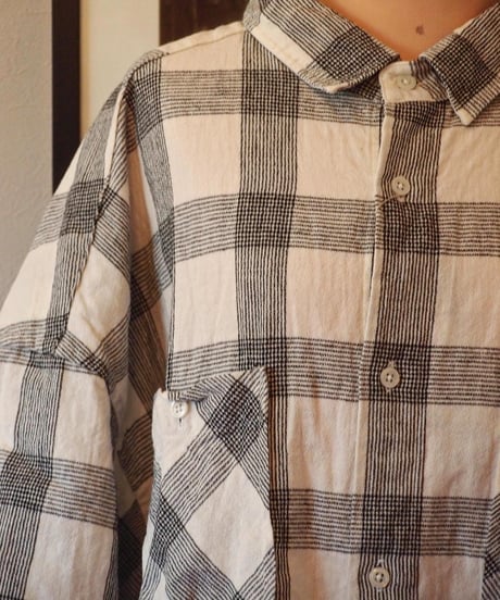 "MODEM DESIGN" Short Sleeve Check Shirts