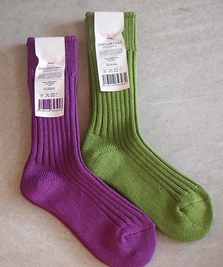 "SHOWATABE ORGANIC" Organic Ribbed Socks/Long