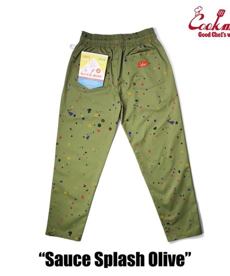 "COOKMAN" Chef Pants[Sauce Splash Olive]