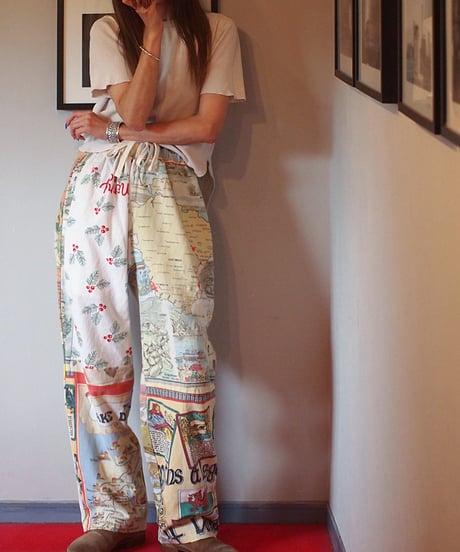 "Mr.RemakeMan."Vintage Tapestry Remake Easy Pants.④[Size:3(L)]