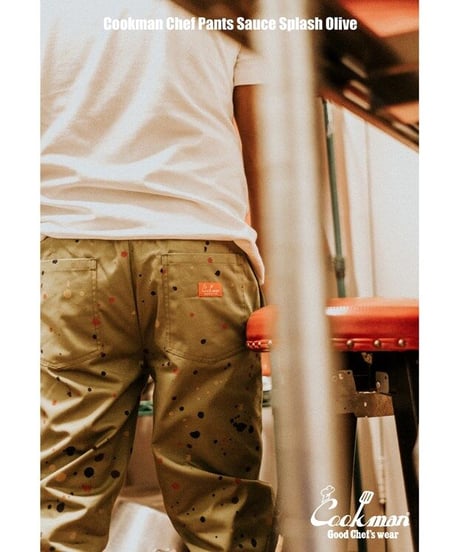 "COOKMAN" Chef Pants[Sauce Splash Olive]
