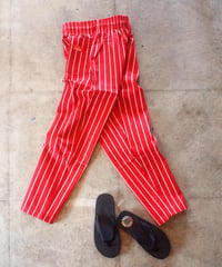 "COOKMAN" Chef Pants[Pin Strip(RED)]
