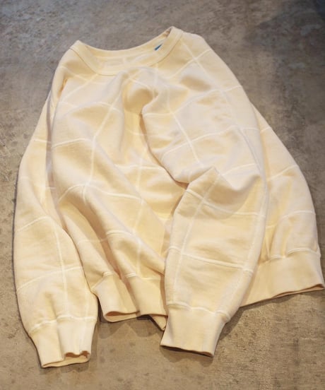 "GOOD ON"Patchwork Raglan Crew Sweat