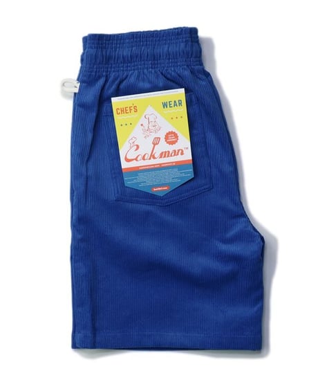 "COOKMAN"Chef Pants Short Corduroy [Royal Blue]