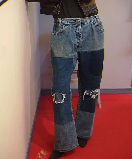 "SUNNY SIDE UP" Re Denim Painter Pants