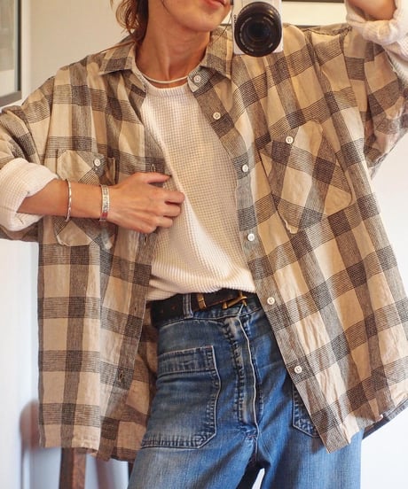 "MODEM DESIGN" Short Sleeve Check Shirts