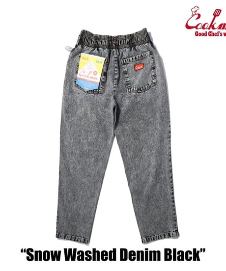 "COOKMAN"Chef Pants[Snow Washed Denim Black]