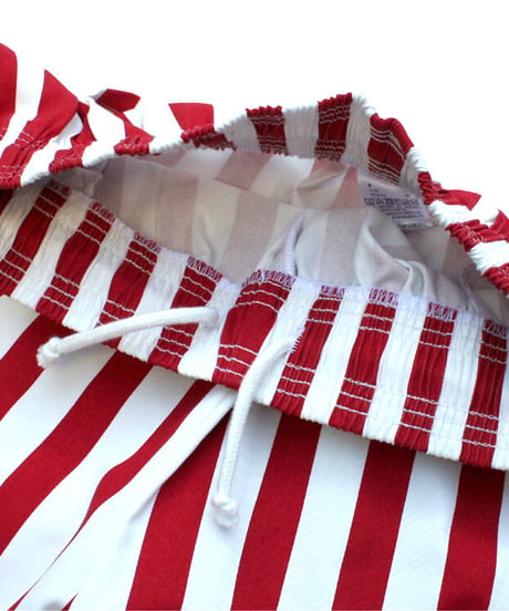 "COOKMAN"Chef Pants[Wide Stripe/RED]