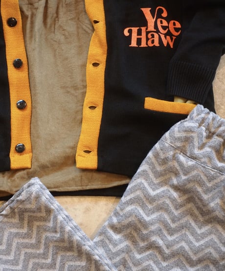 "THE DAY ON THE BEACH" Lettered Cardigan