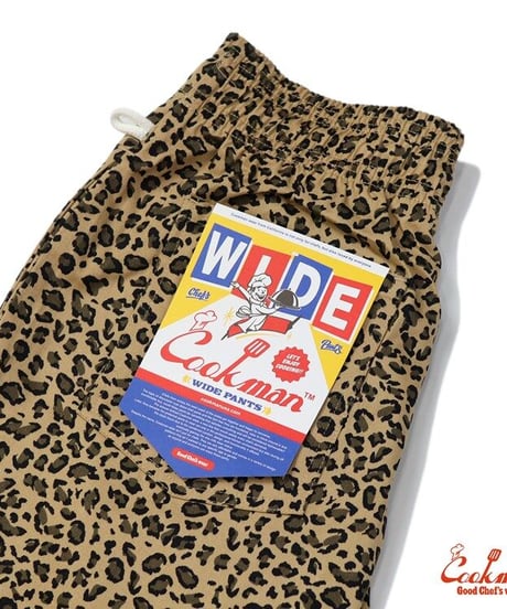 "COOKMAN" Wide Chef Pants[Leopard]