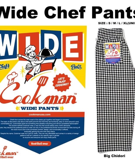 "COKMAN" Wide Chef Pants[Chidori]