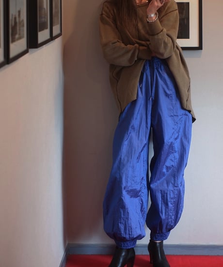 Last.1"O.K." Sports Style Nylon Jog Pants