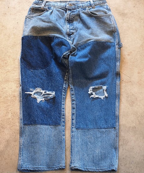"SUNNY SIDE UP" Re Denim Painter Pants
