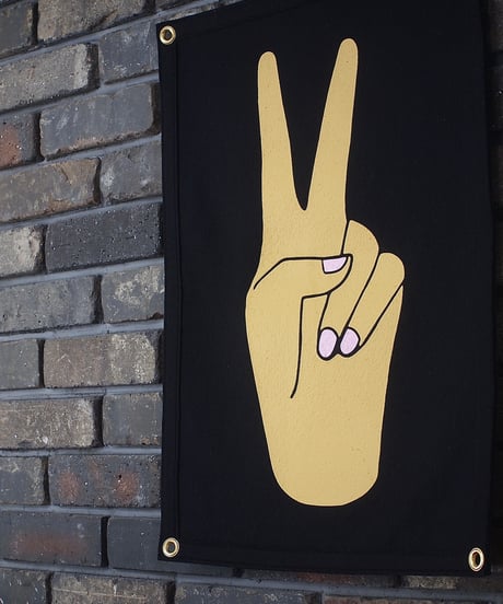 "OXFORD PENNANT"PEACE SIGN Camp Flag