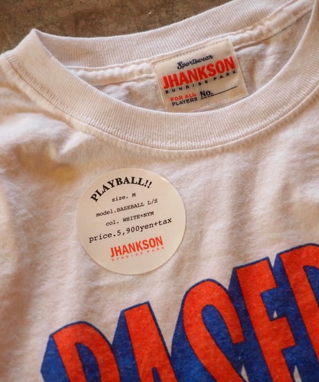 再入荷！"JHANKSON" Baseball L/S Tee