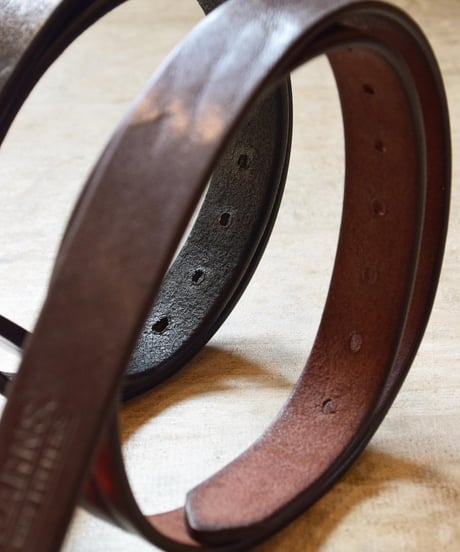 "BARNS" Tochigi Leather Fireman Gold buckle Belt