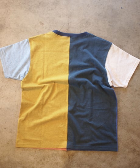 "GOOD ON" Short Sleeve Color Block Tee