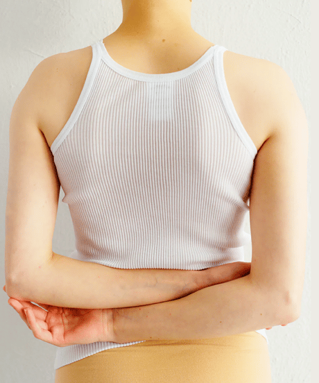 "gicipi"Rib Tanktop[TURCHESE]
