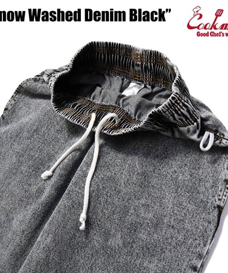 "COOKMAN"Chef Pants[Snow Washed Denim Black]
