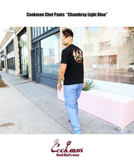 "COOKMAN" Chef Pants [Chambray Light Blue]