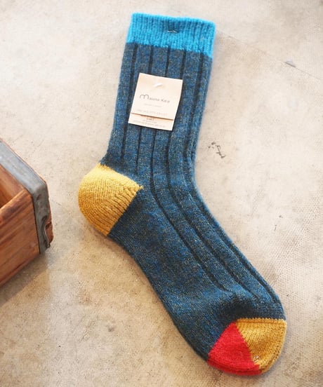 "Mauna Kea"Socks Wool 3-Sided Switching Socks