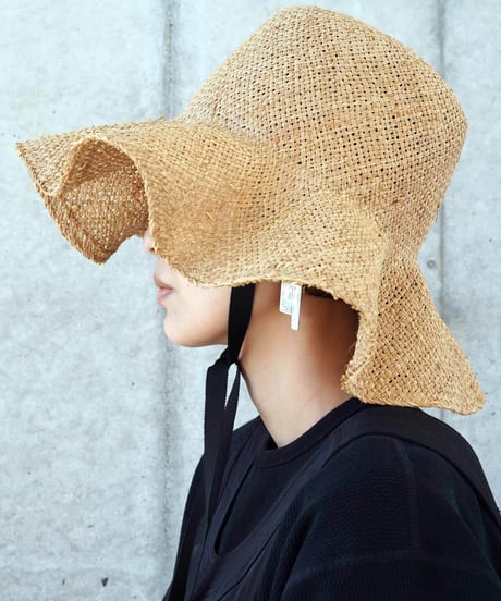 "RUMBLE RED"Waving Rafia Hat