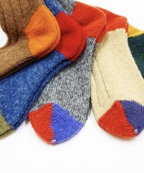 "Mauna Kea"Socks Wool 3-Sided Switching Socks