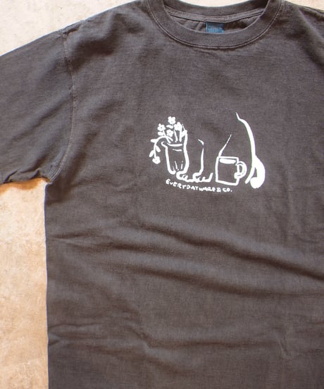 "GOOD ON"Daily With Cat Short Sleeve Tee